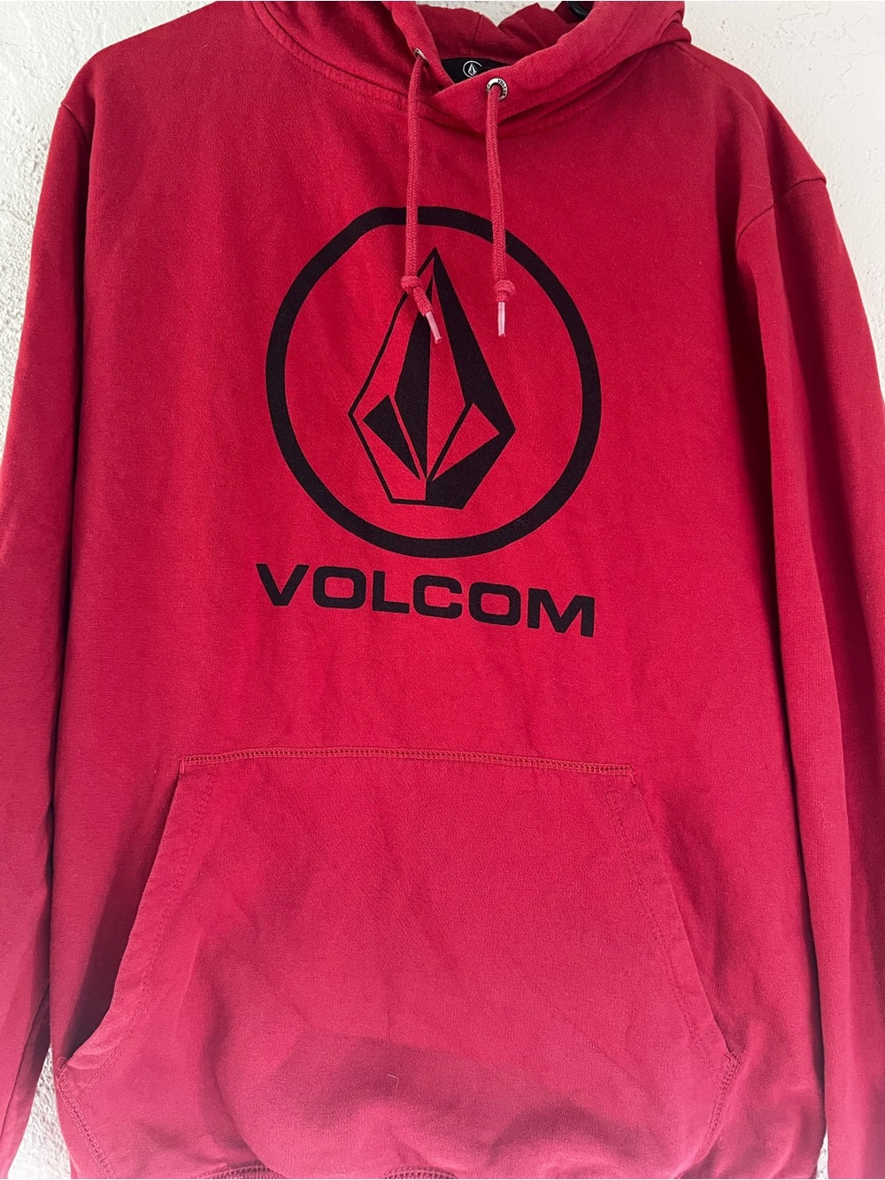 Volcom Red Hoodie with Black Logo